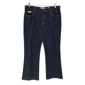Baby phat womens size 18 dark wash blue denim boot cut jeans vintage y2k